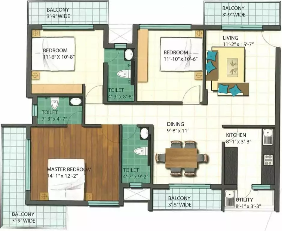 Floor plan for Lakshmiwan Polymers Eden Park