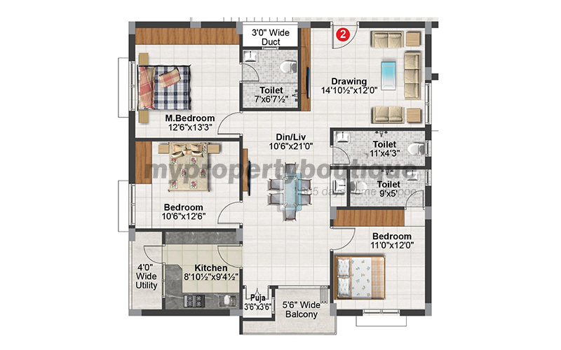 Floor plan for NMR Lotus