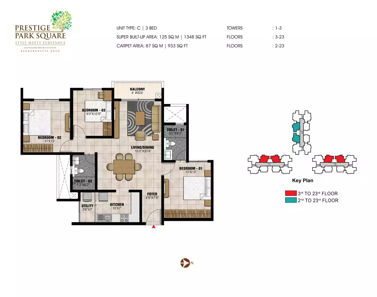 Floor plan for Prestige Park Square