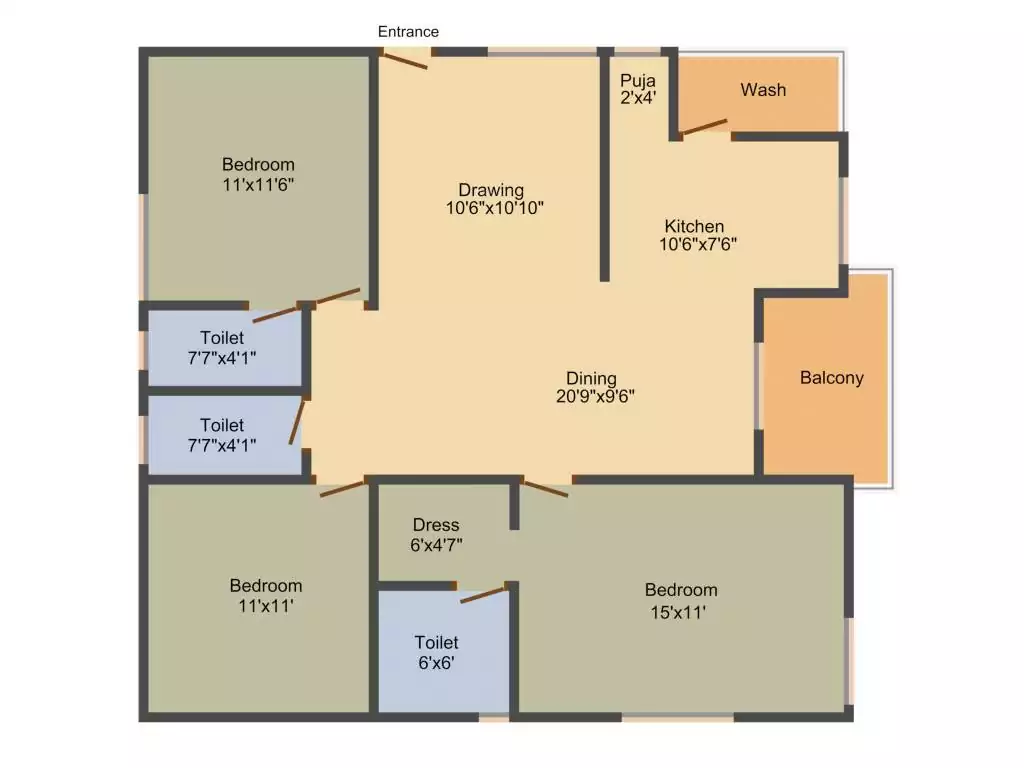 Floor plan for Sai Jyothi Keerthi Prime