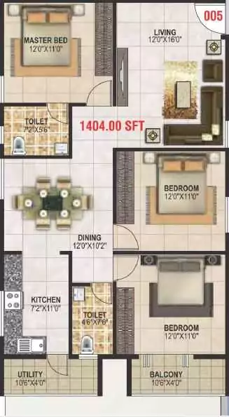 Floor plan for Shirdi Sai Sunny Heights