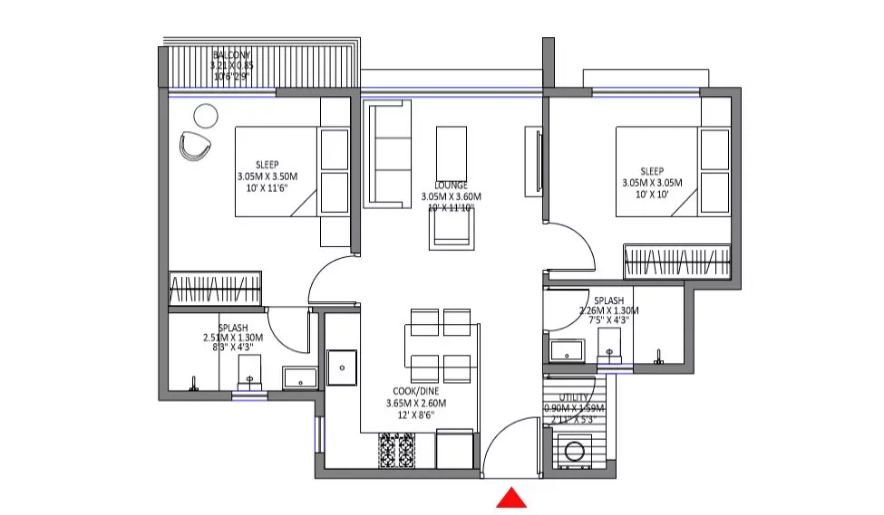 Floor plan for Godrej Royale woods