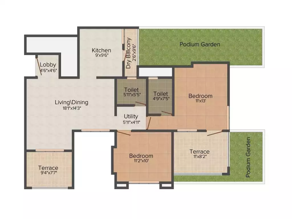 Floor plan for Kshitij Promoters And Developers Crystal Towers
