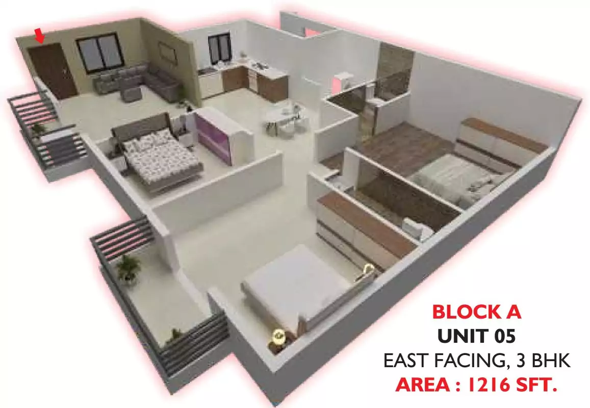 Floor plan for OSNC Nandini Green Field