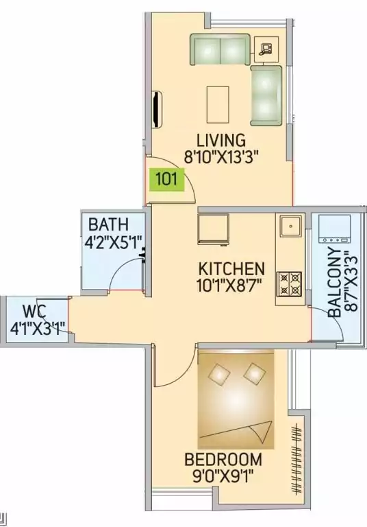 Floor plan for RRPPL Golden Towers