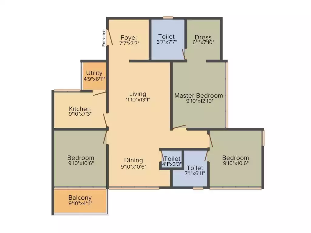 Floor plan for Vikram Crescent